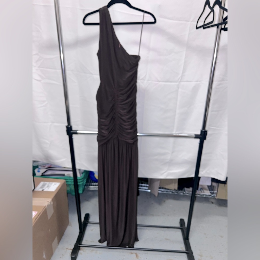 Misa Los Angeles One Shoulder grey Dress